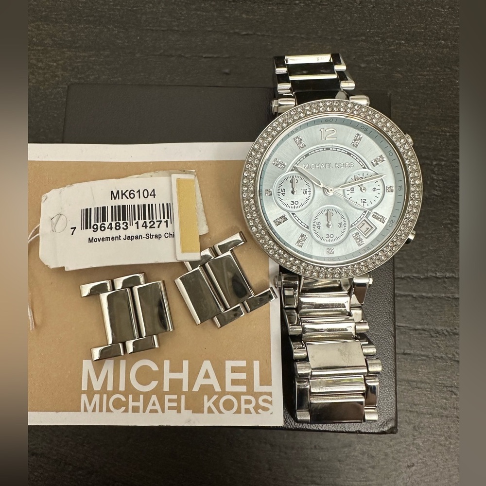 Michael Kors silver with light blue face